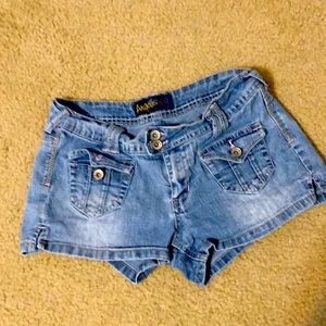 Stretchy jean shorts